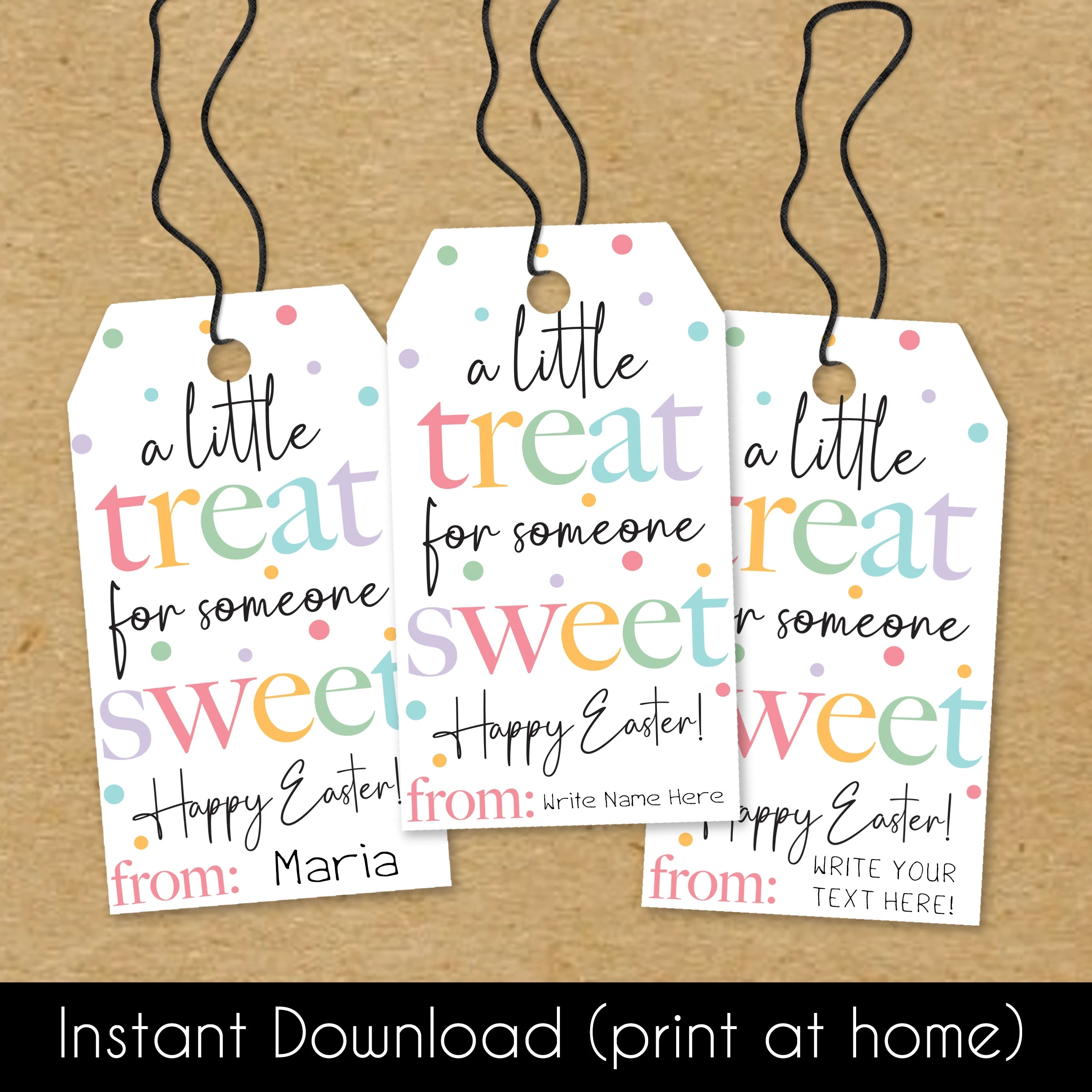 A Little Treat Printable Easter Tags Instant Download