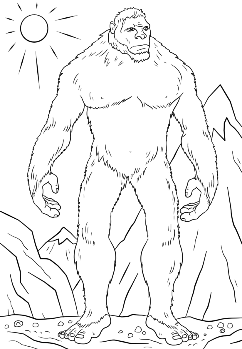 abominable snowman yeti printable template