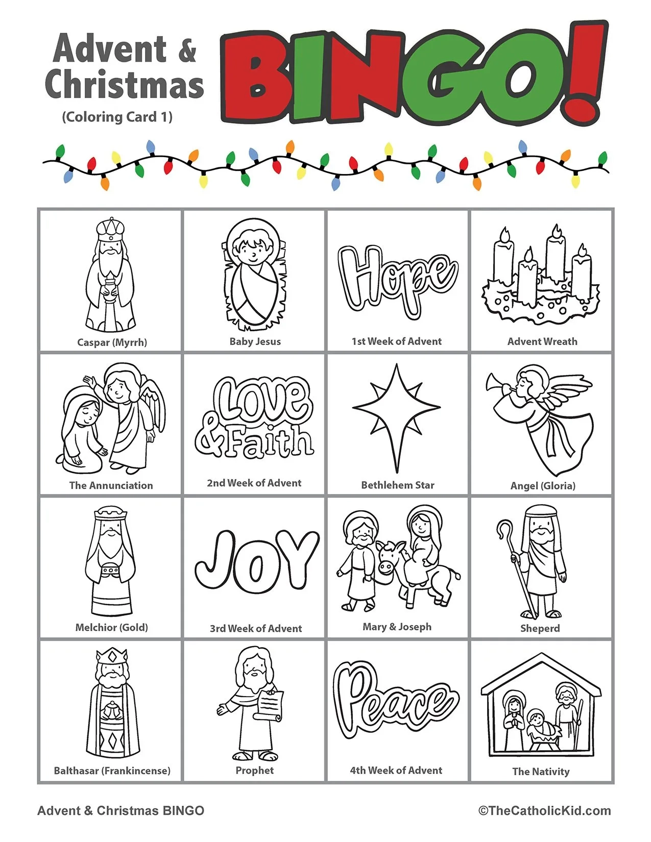 Advent Christmas Bingo Download Pack Advent Christmas Bingo Download Pack