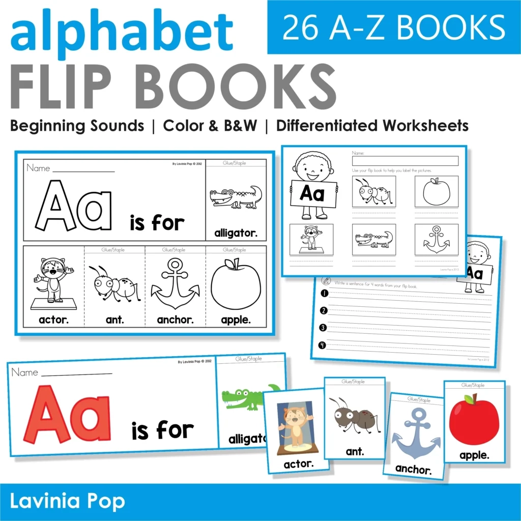 free alphabet flip book printable
