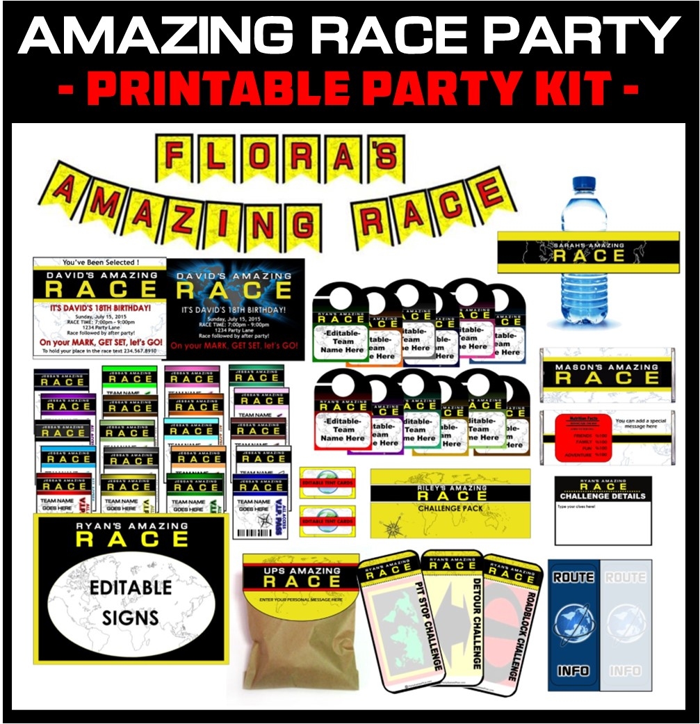 free amazing race printables