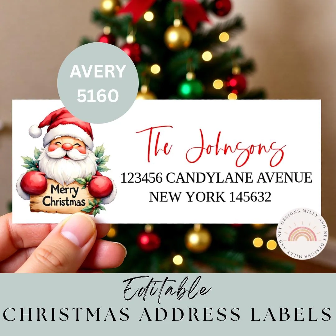 Avery 5160 Christmas Label
