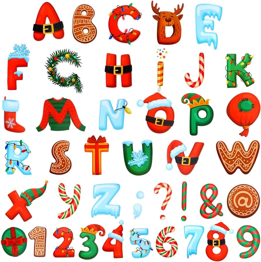 christmas themed letters printable