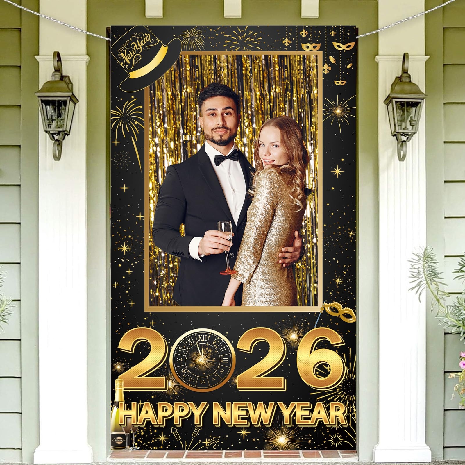 new year photo booth props printable 2026