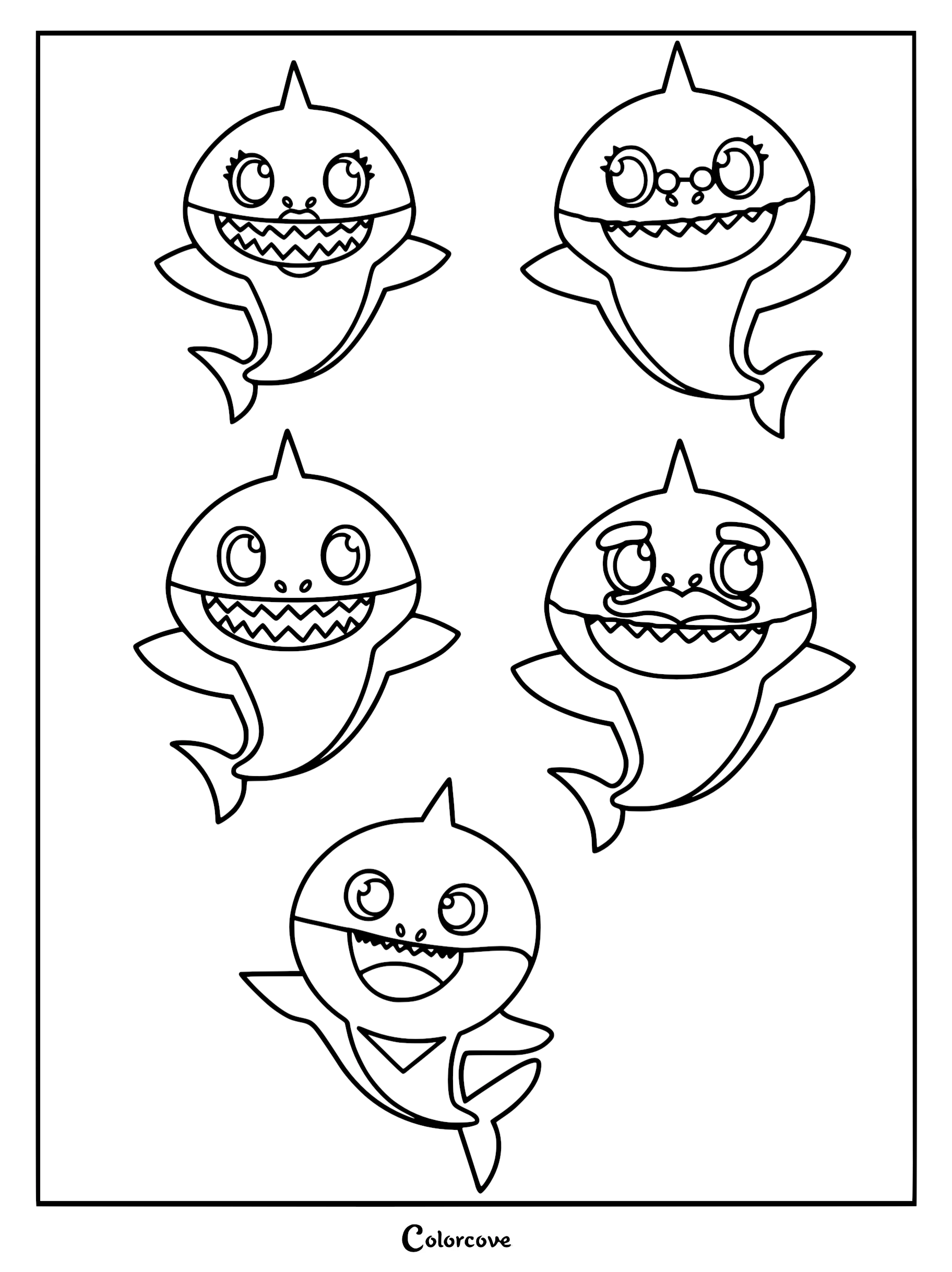 free baby shark printables