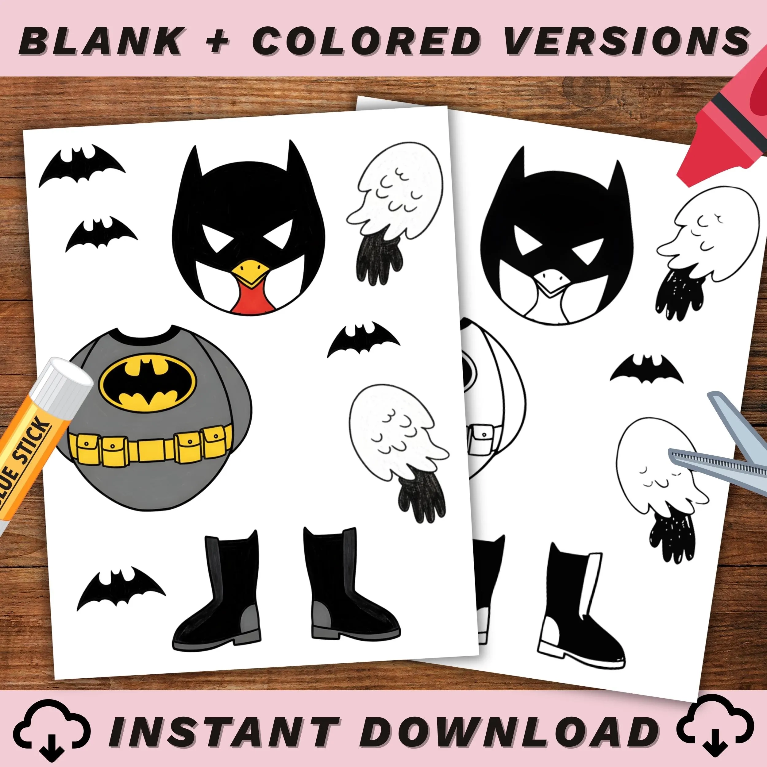 Batman Turkey Disguise Printable Craft Batman Turkey Disguise Printable Craft
