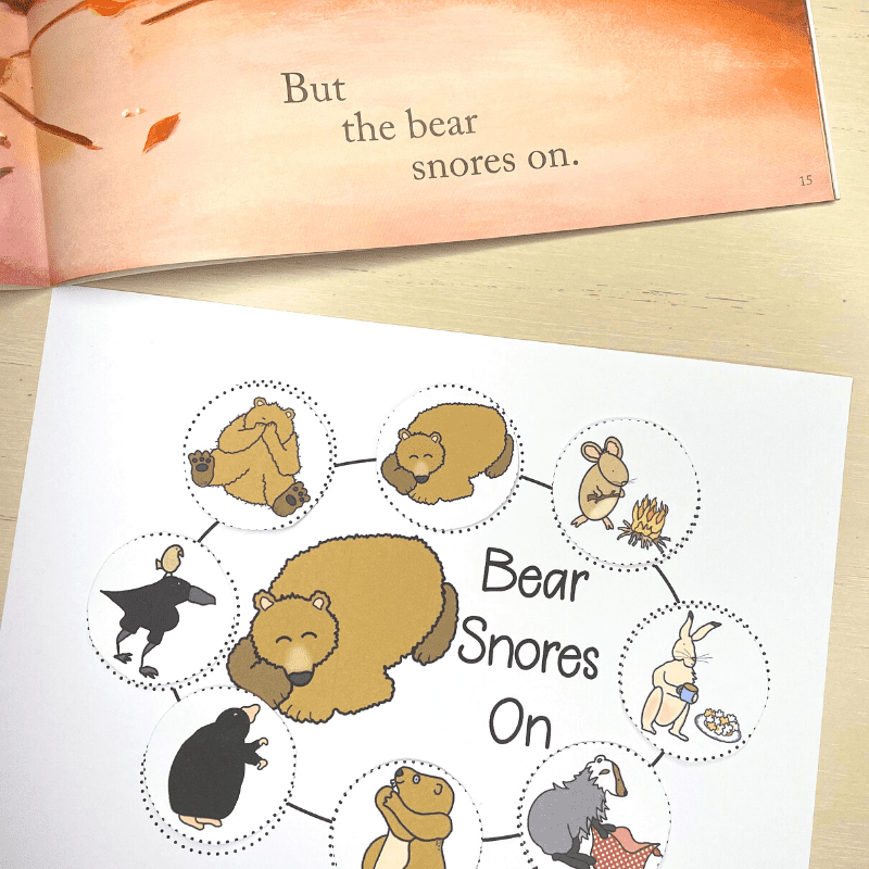Bear Snores On Sequencing Cards