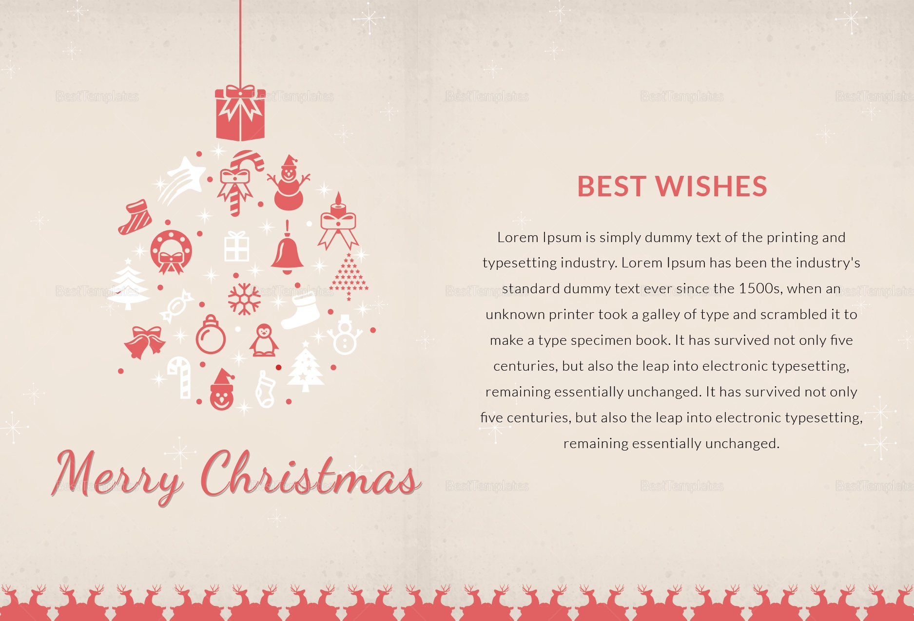 Beautiful Christmas Thank You Card