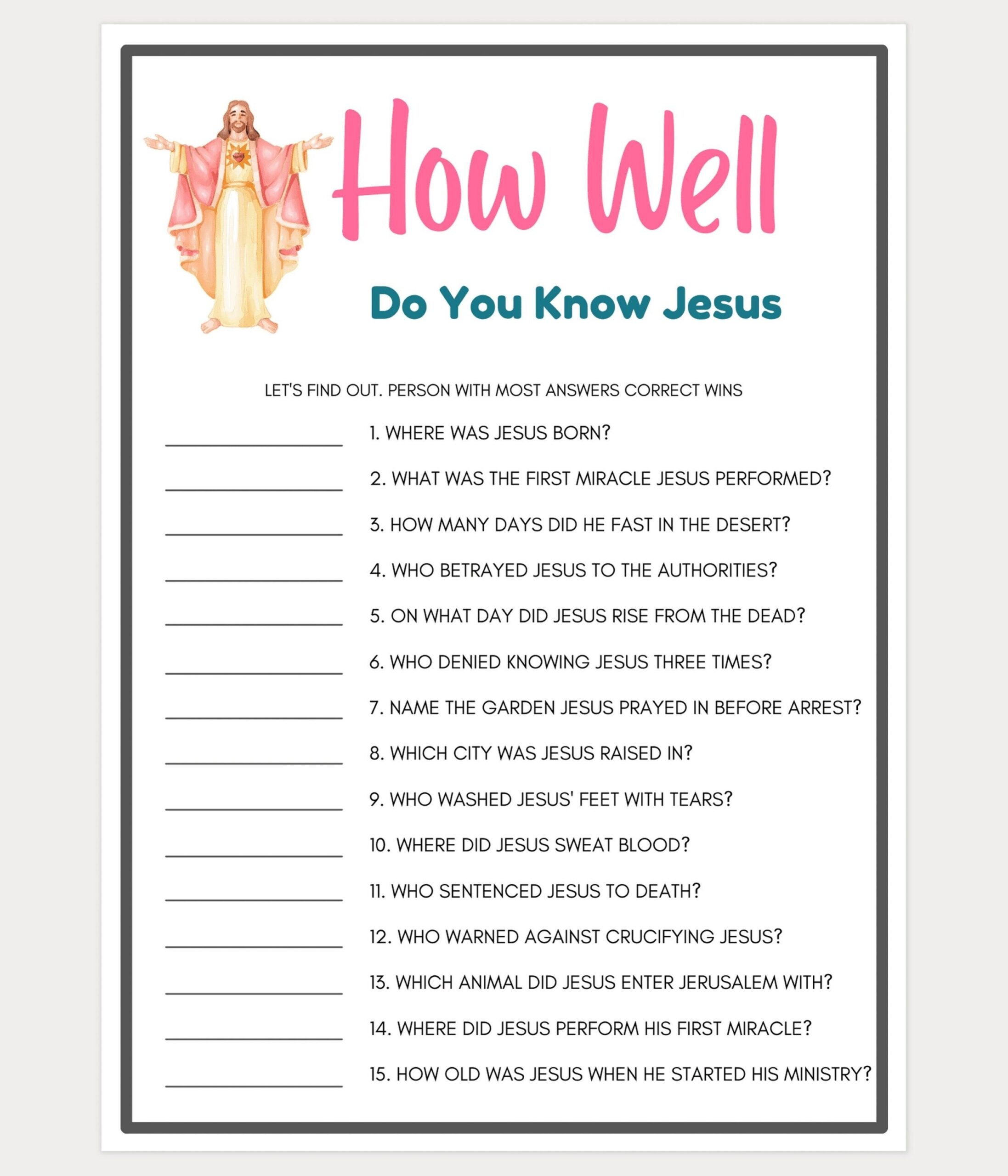 Bible Games For Youth Free Printables