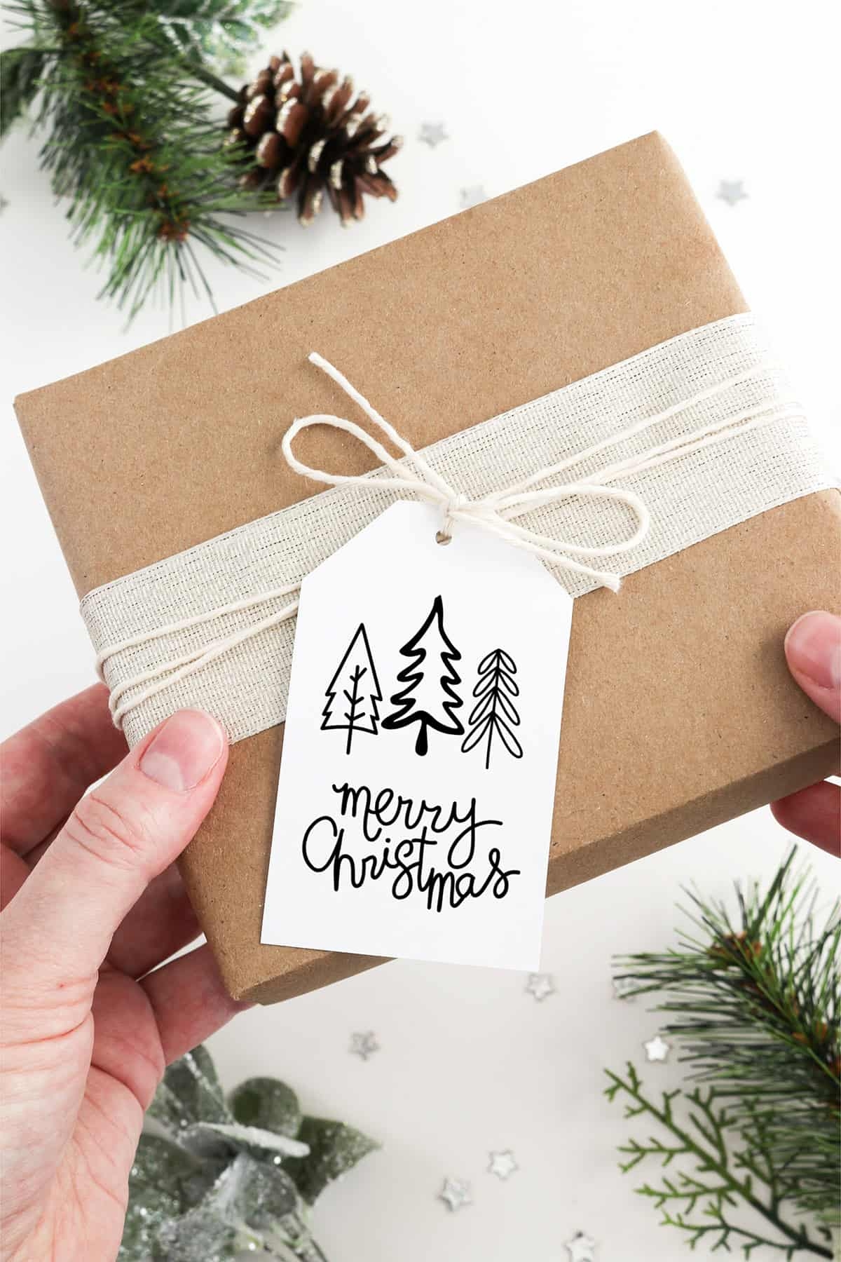 Black White Christmas Tags Black White Christmas Tags