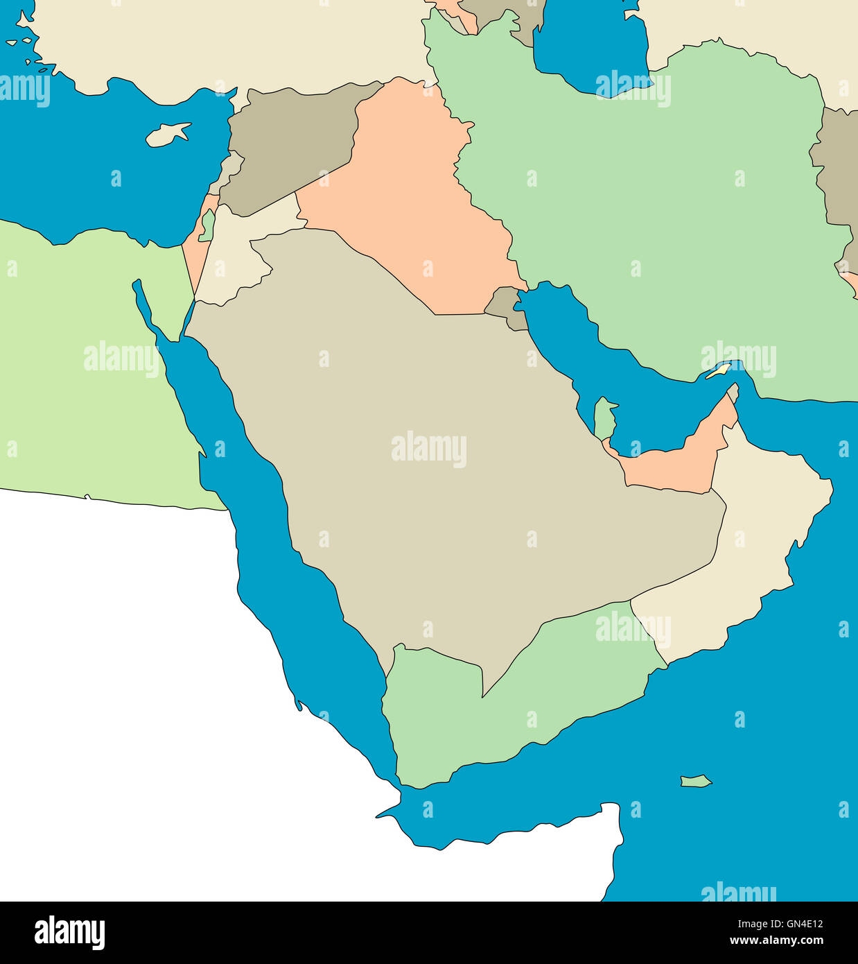 Blank Map Middle East Blank Map Middle East