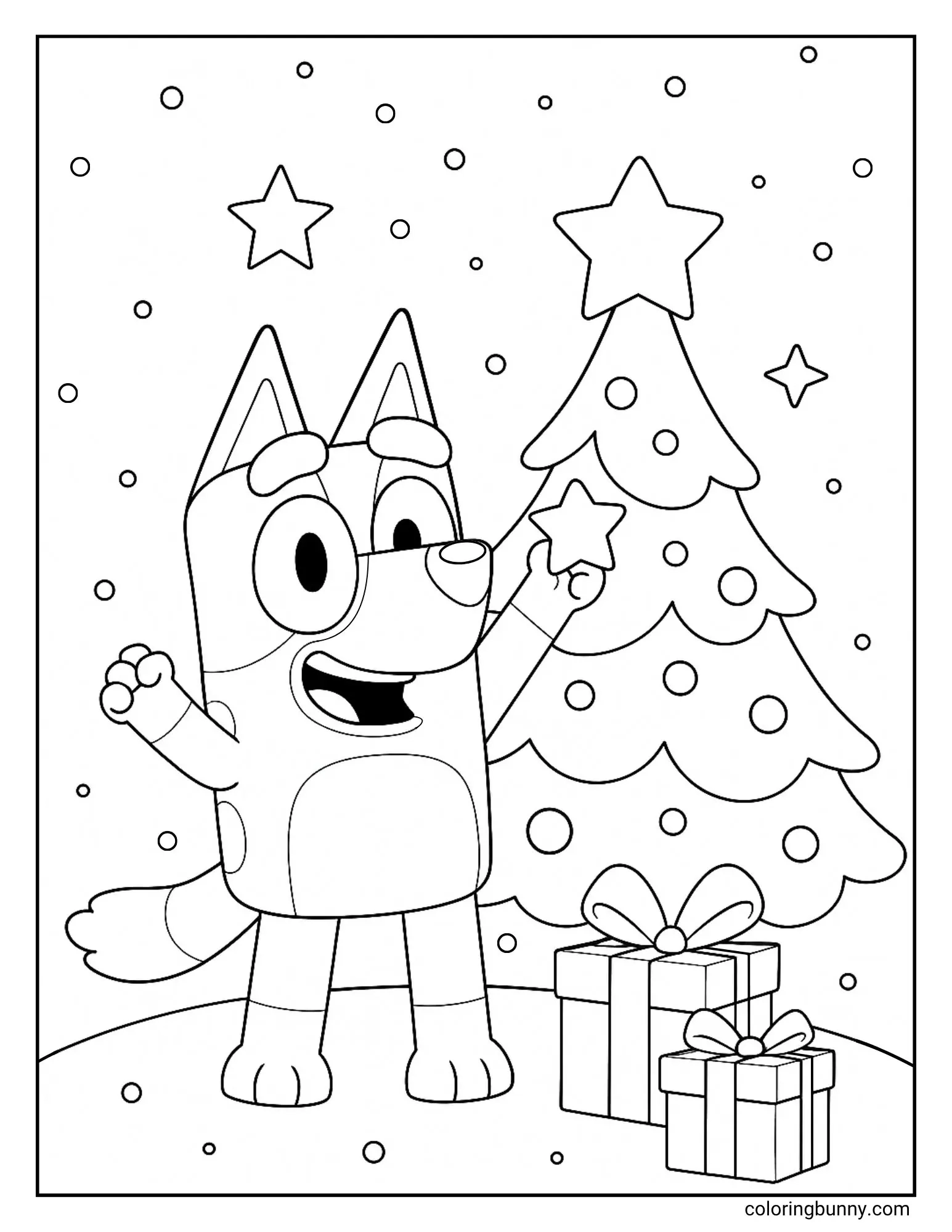 bluey christmas tree topper printable bluey christmas tree topper printable