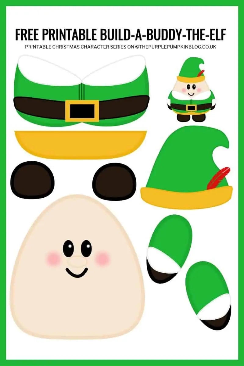Build A Buddy The Elf Printable Paper Elf Template