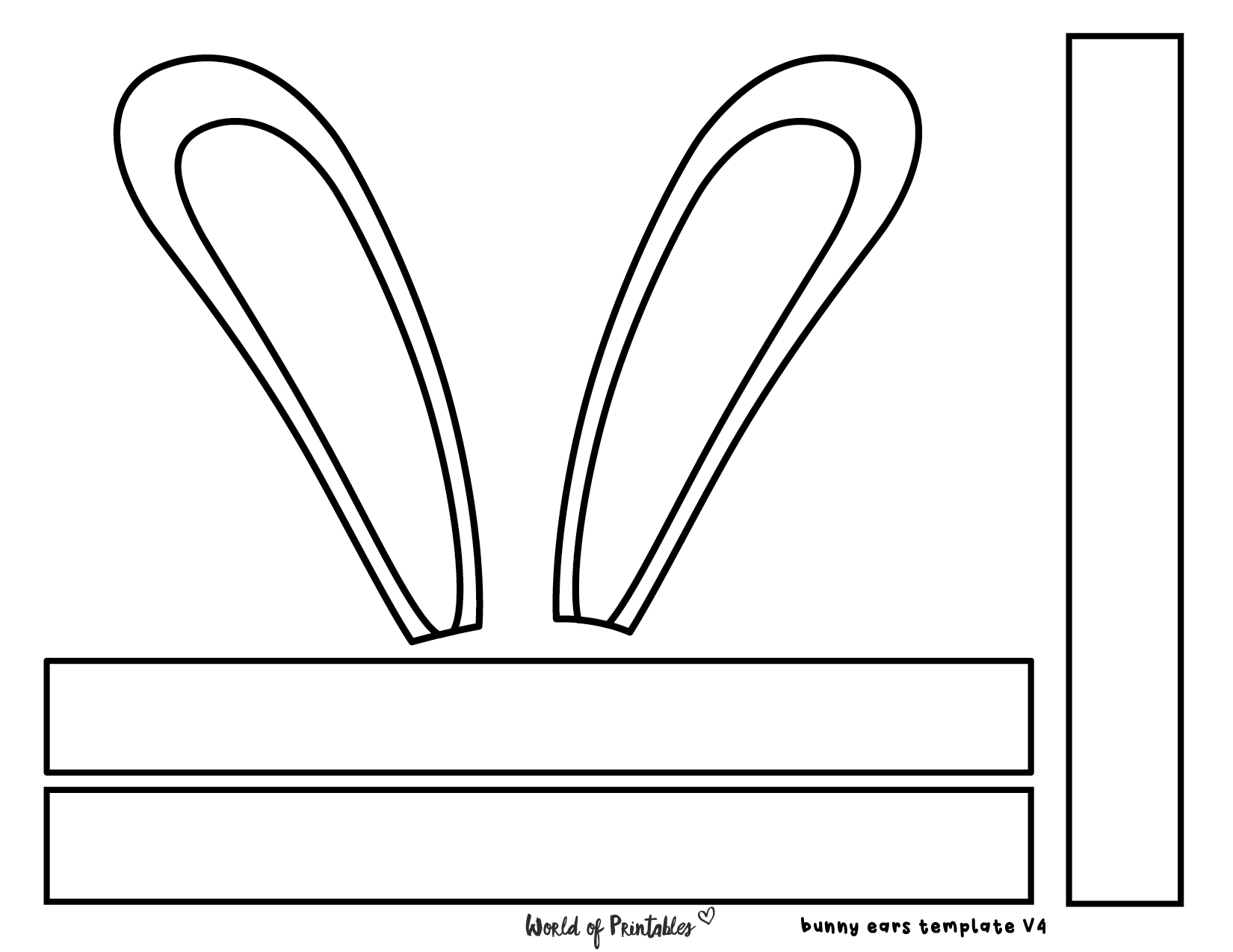 easter bunny ears template free printable