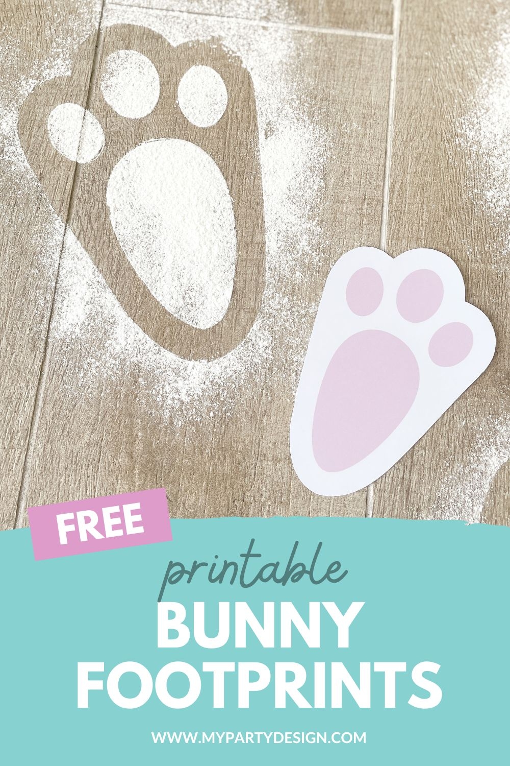 Bunny Footprint Template Free Printable