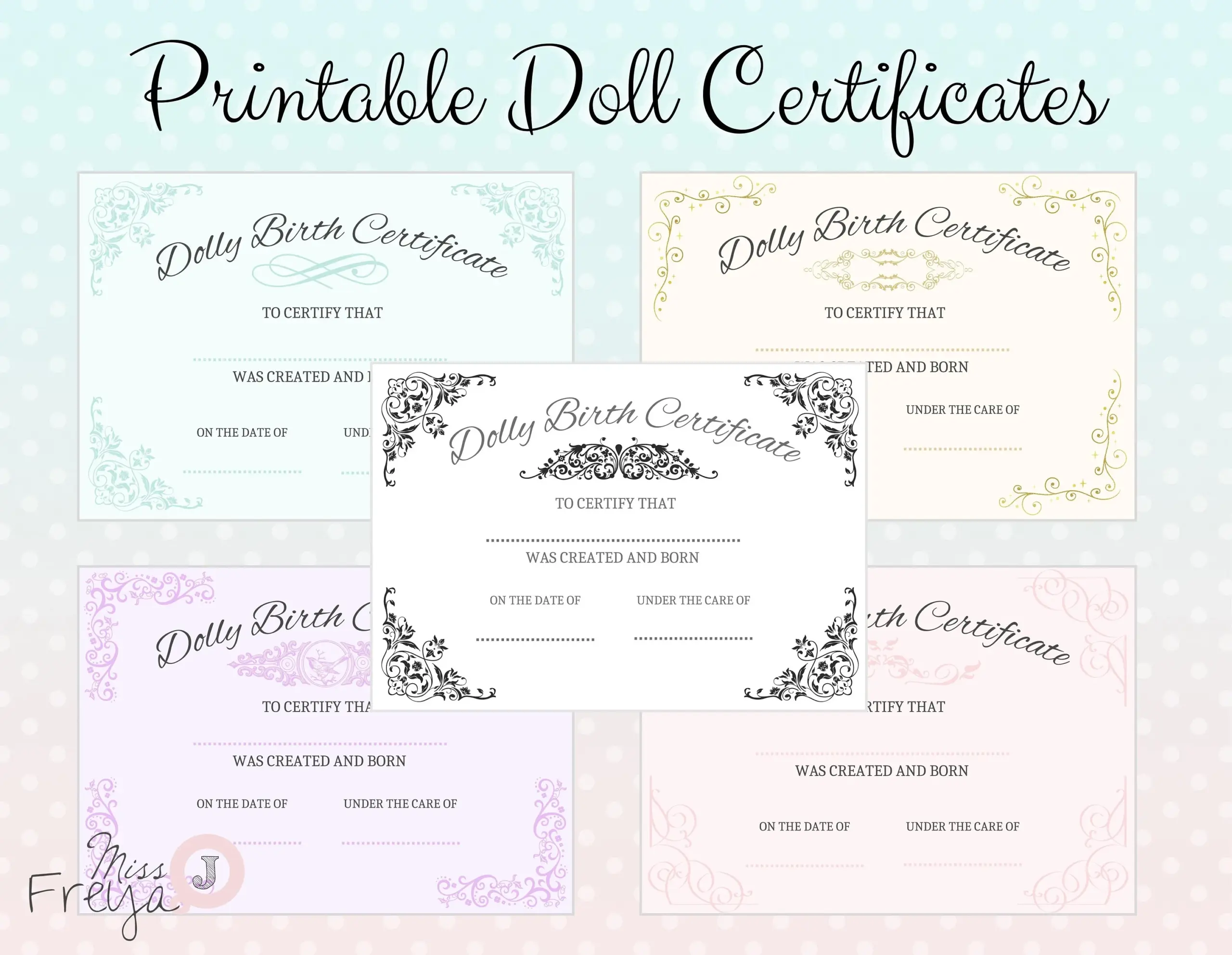 free printable cabbage patch birth certificate