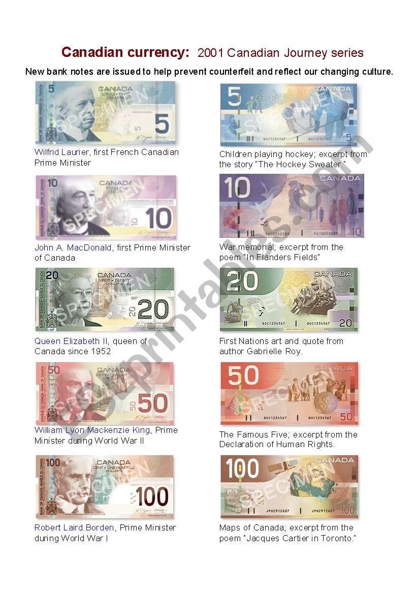 canadian play money printables free