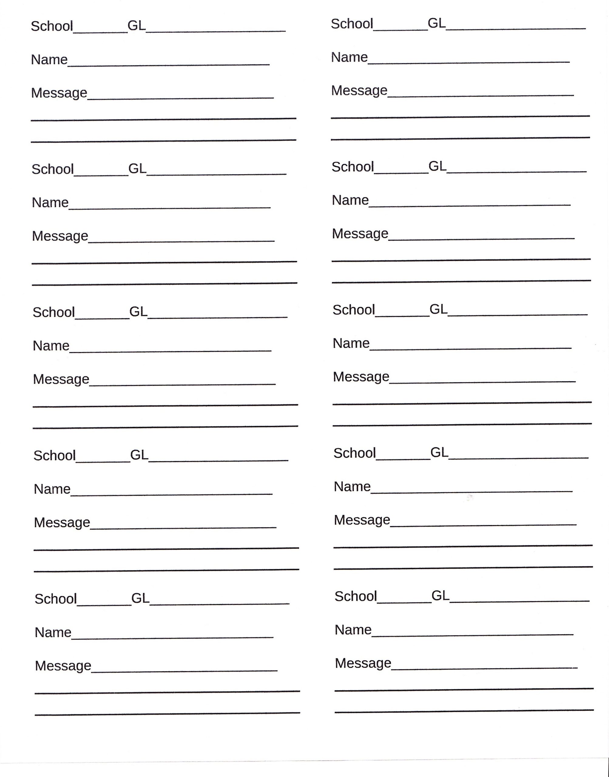Candygram Printable Form