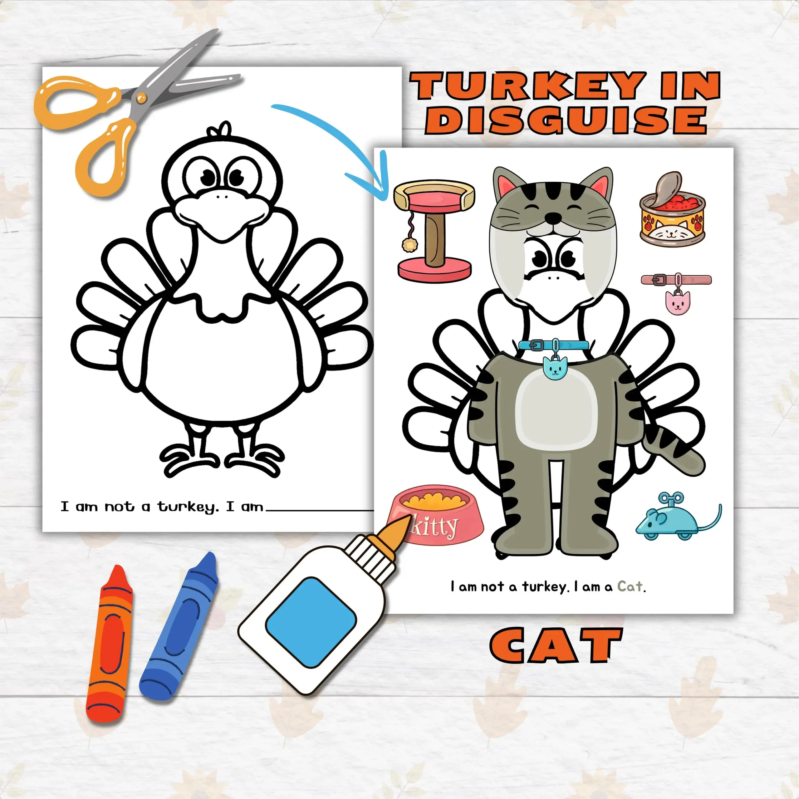 Cat Disguise A Turkey Thanksgiving