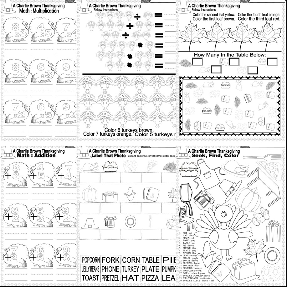 Charlie Brown Thanksgiving Comprehension Quiz Questions True False Mc Sa 3 Charlie Brown Thanksgiving Comprehension Quiz Questions True False Mc Sa 3