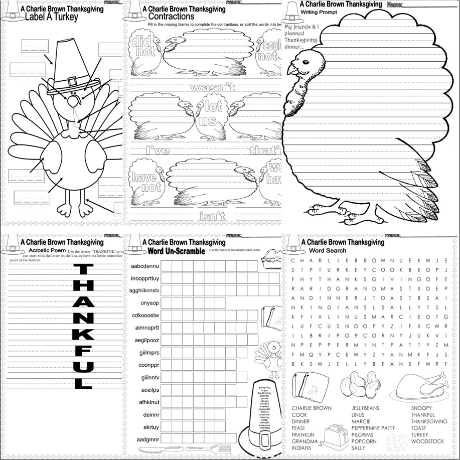 Charlie Brown Thanksgiving Comprehension Quiz Questions True False Mc Sa 3 Charlie Brown Thanksgiving Comprehension Quiz Questions True False Mc Sa 3