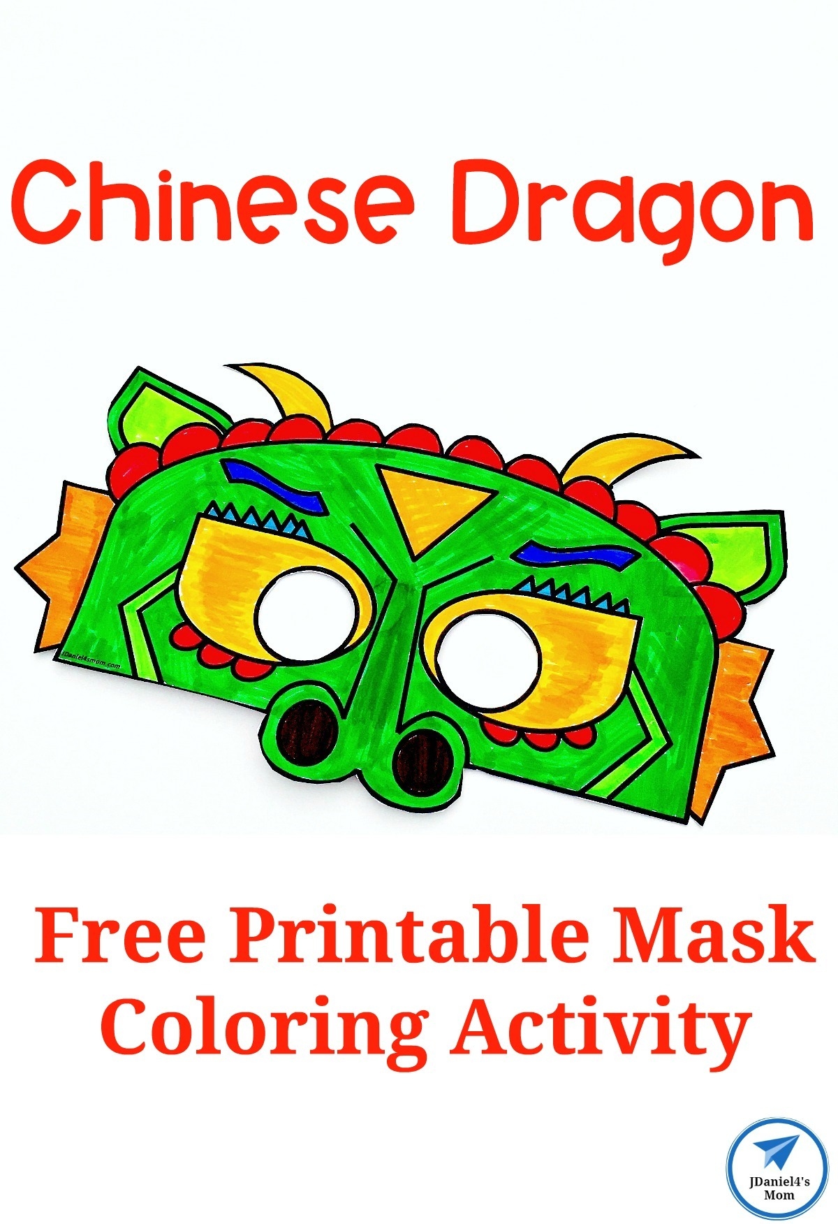 chinese new year printable dragon mask