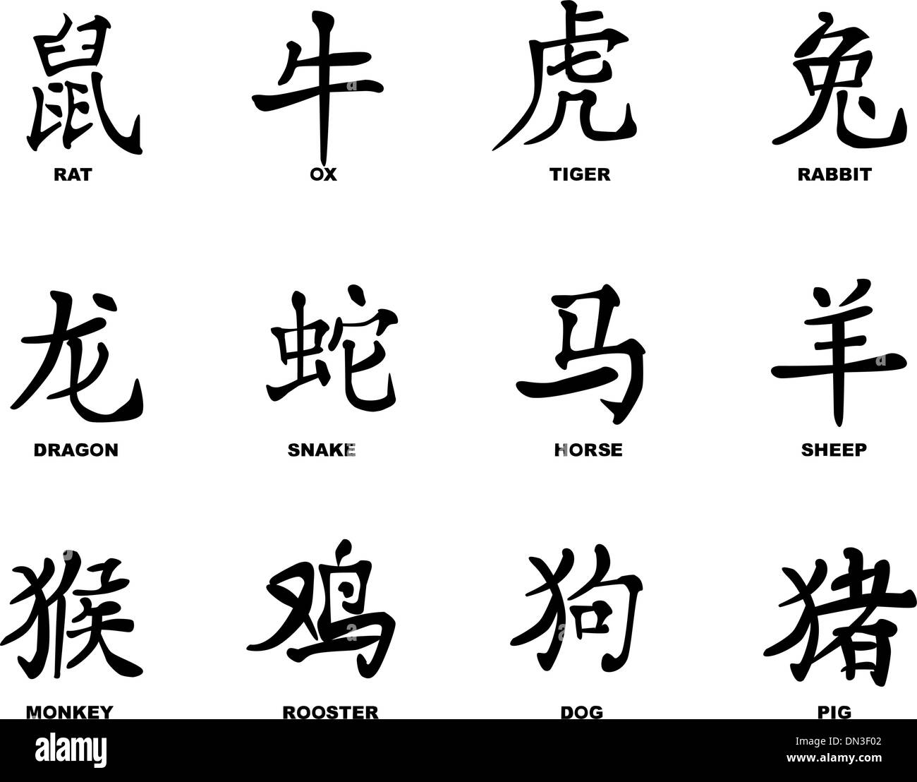 Chinese New Year Characters Image64616498