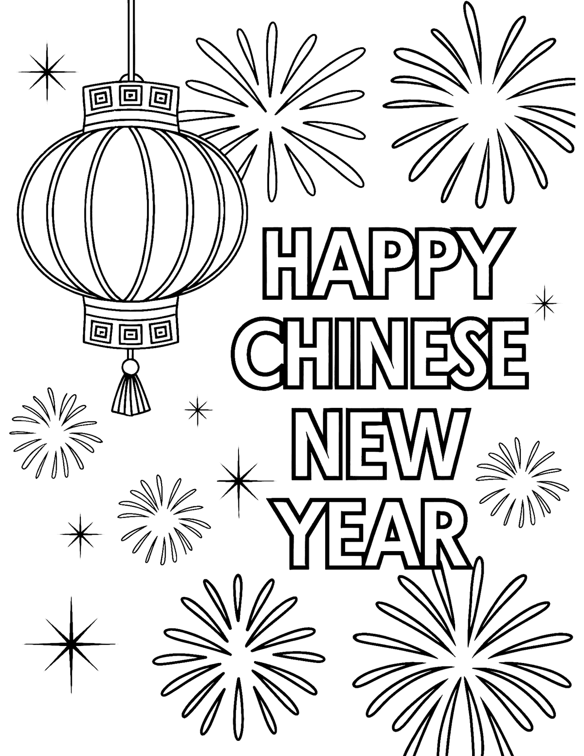Chinese New Year Coloring Pages Chinese New Year Coloring Pages