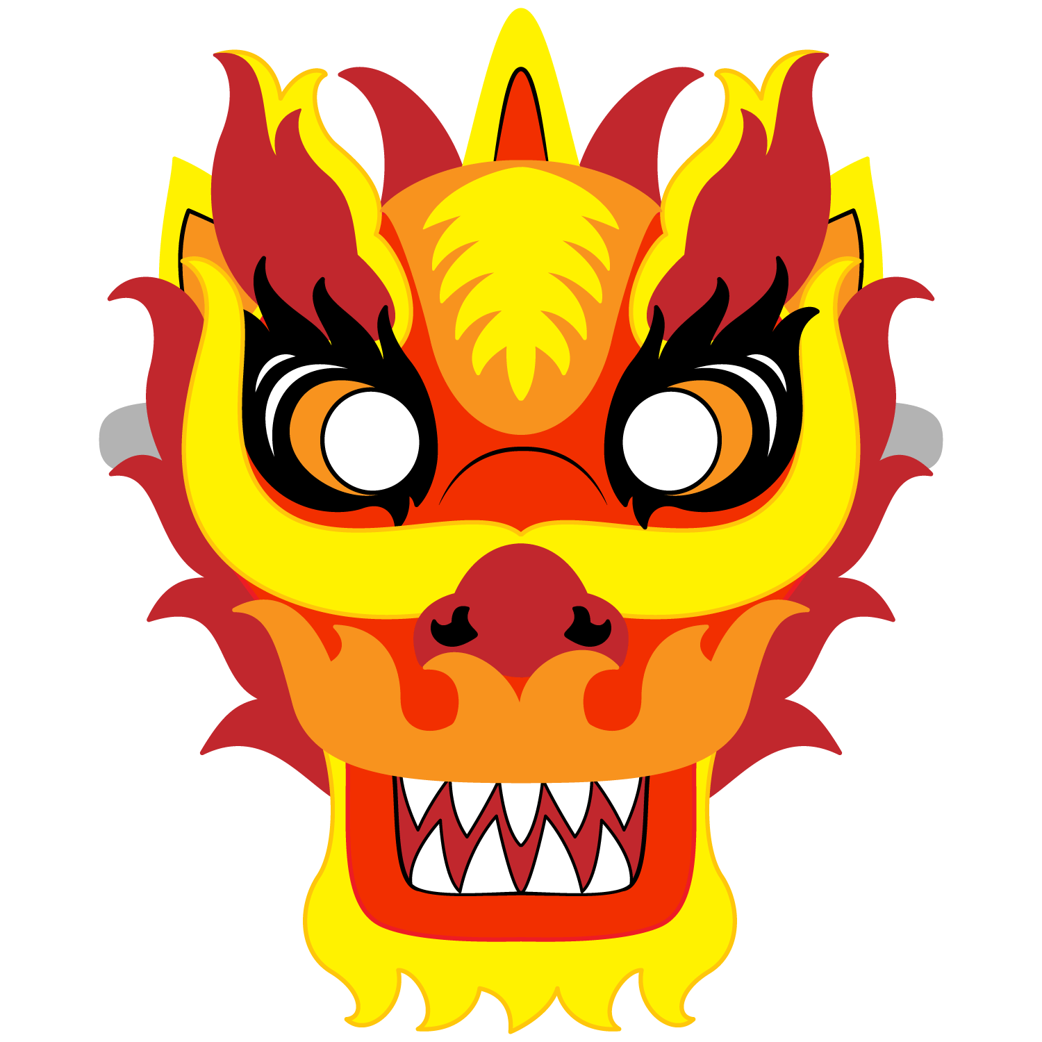 Chinese New Year Dragon Mask Template
