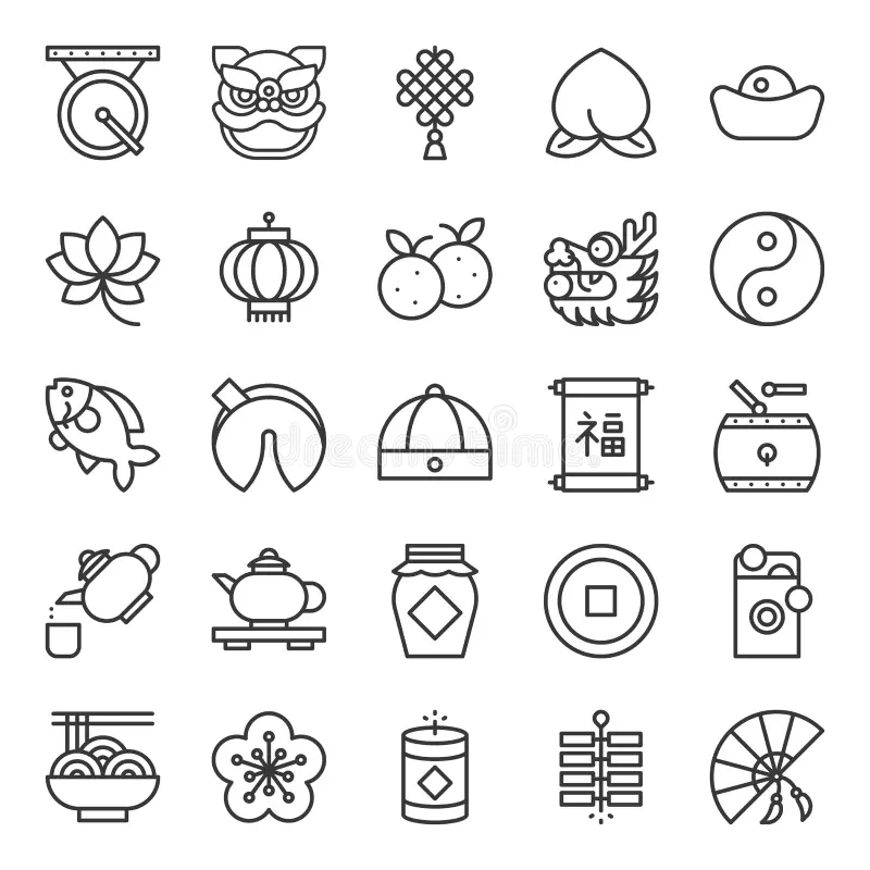 Chinese New Year Outline Chinese New Year Outline