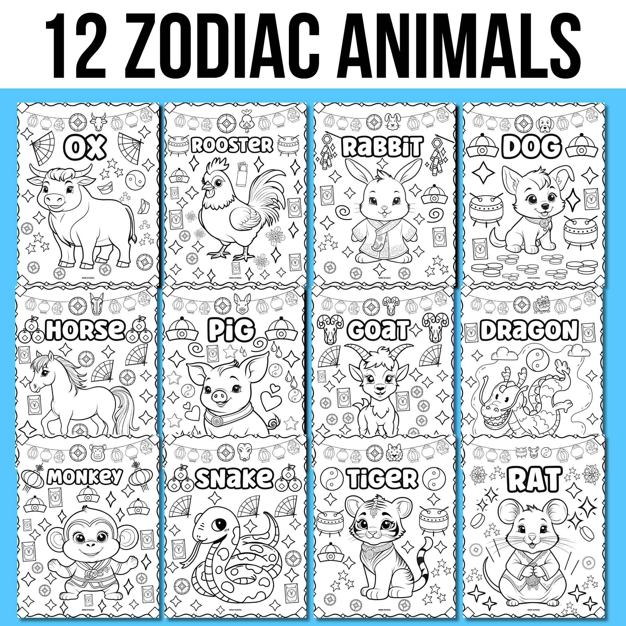 Chinese New Year Zodiac Animals Coloring Pages Chinese New Year Coloring Pages Chinese New Year Zodiac Animals Coloring Pages Chinese New Year Coloring Pages
