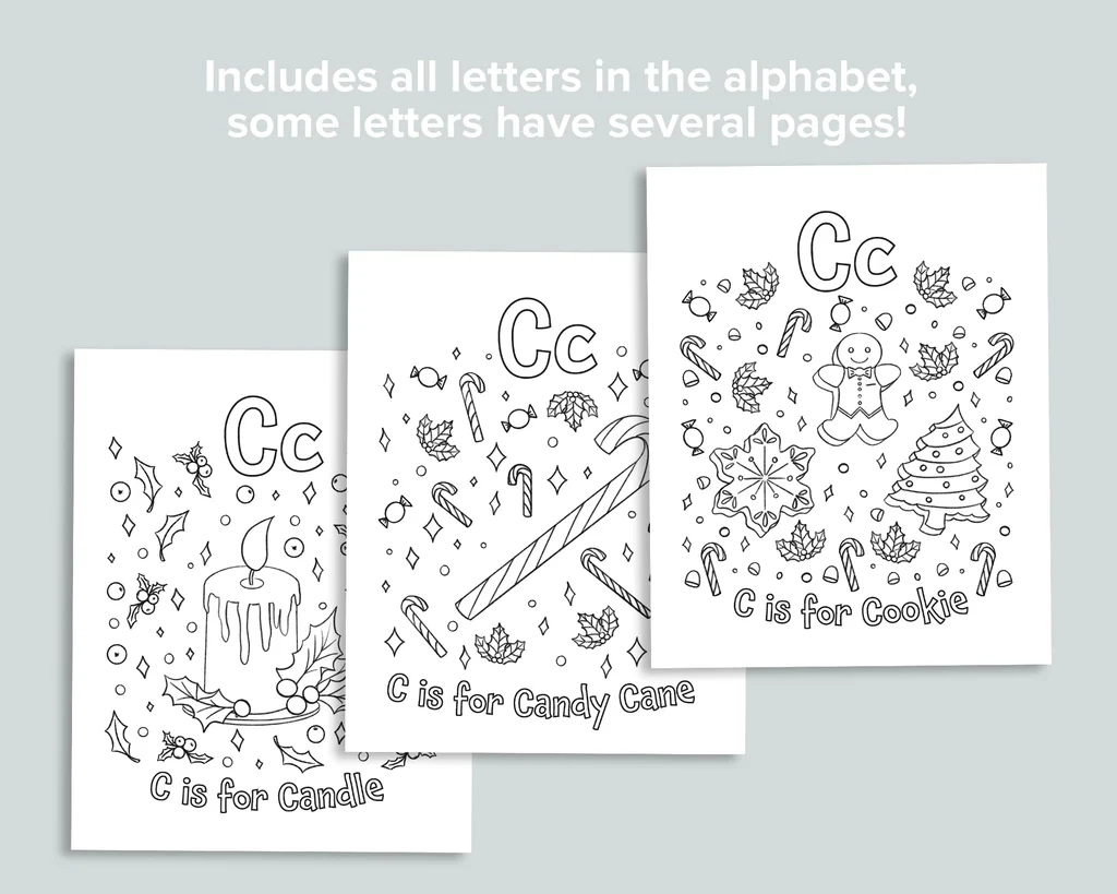 Christmas Abc Coloring Book Christmas Abc Coloring Book