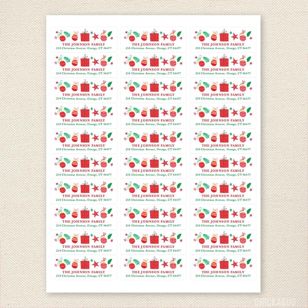 Christmas Address Labels Festive Christmas Christmas Address Labels Festive Christmas
