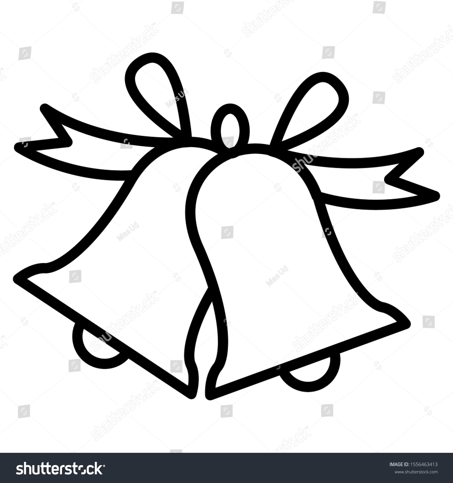 christmas bell outline printable