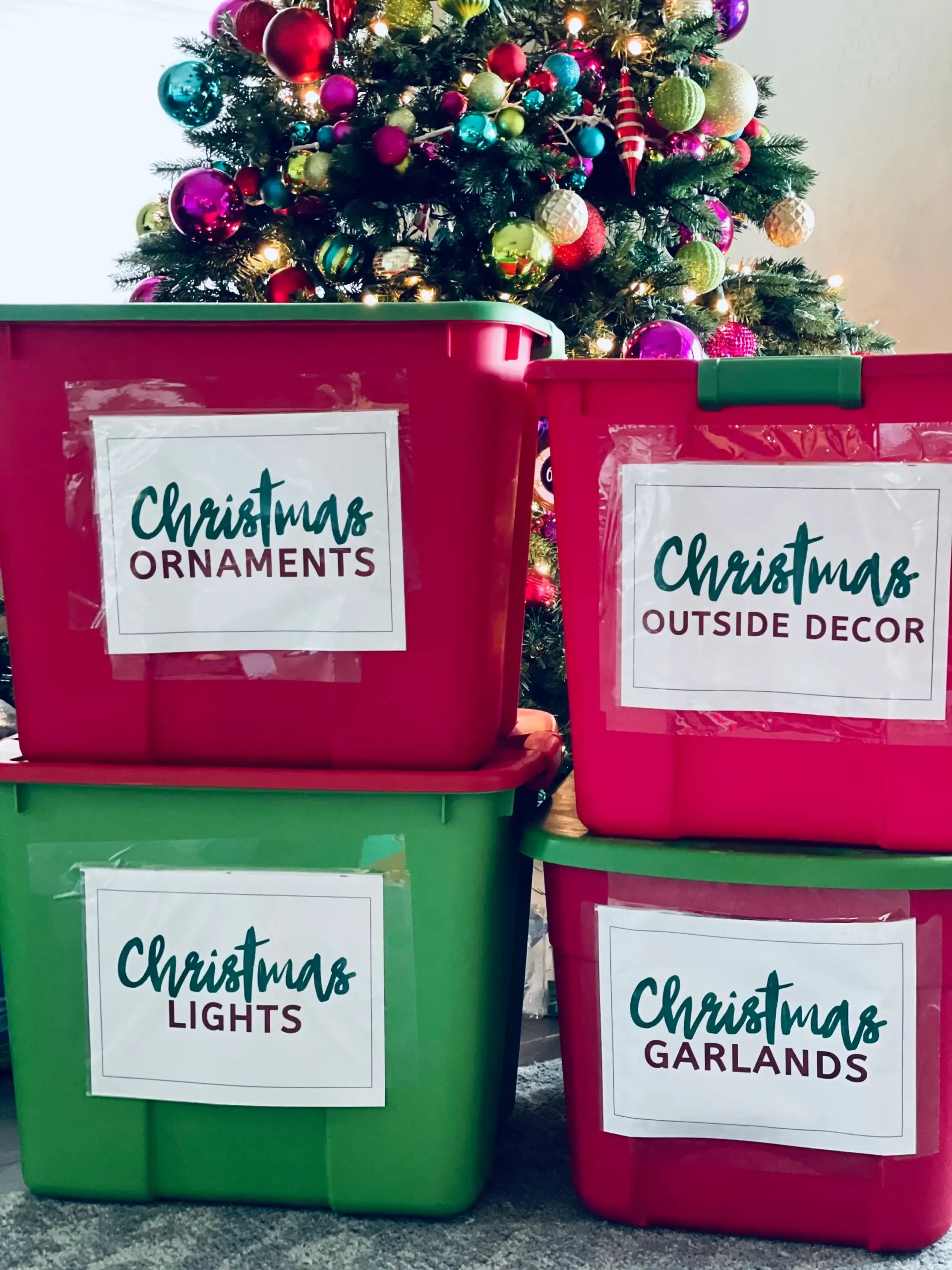 Christmas Bin Storage Labels Printable