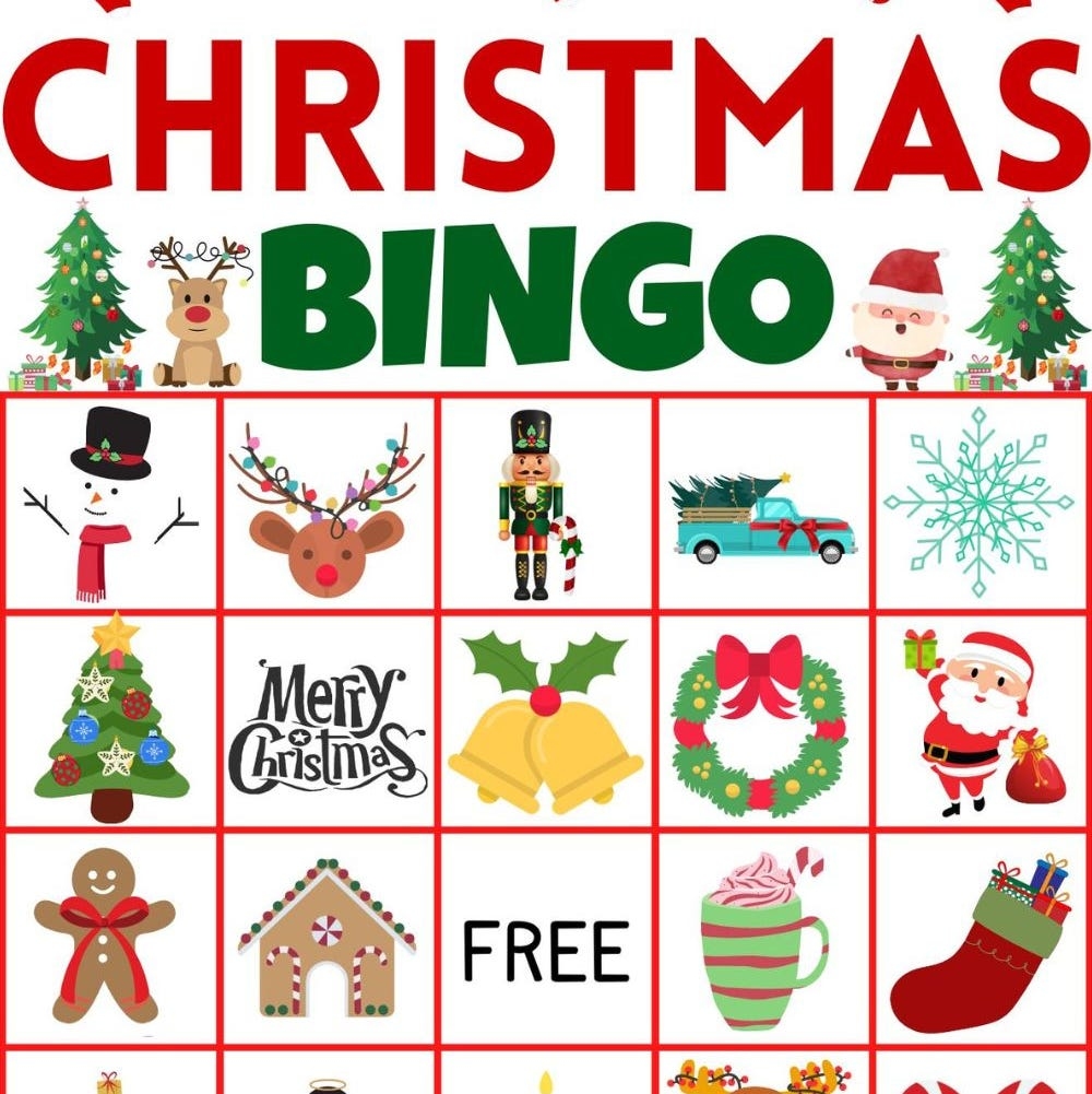 christmas bingo for adults printable