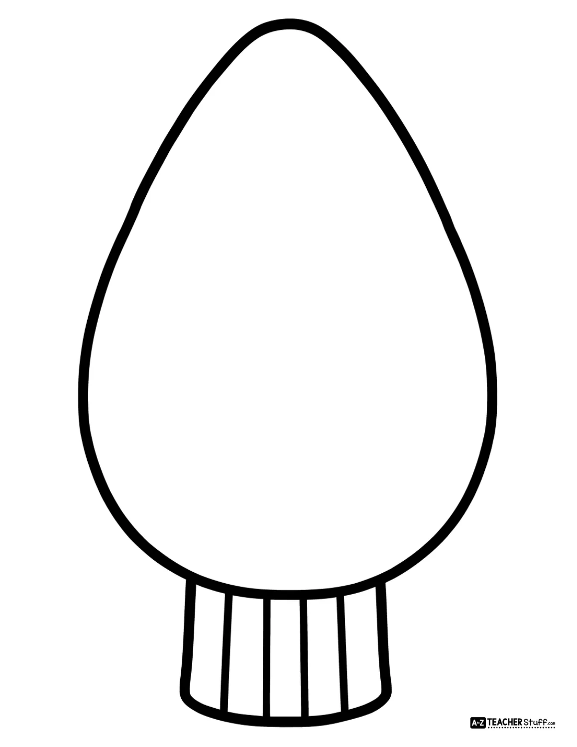 Christmas Bulb Outline Pattern Or Coloring Sheet