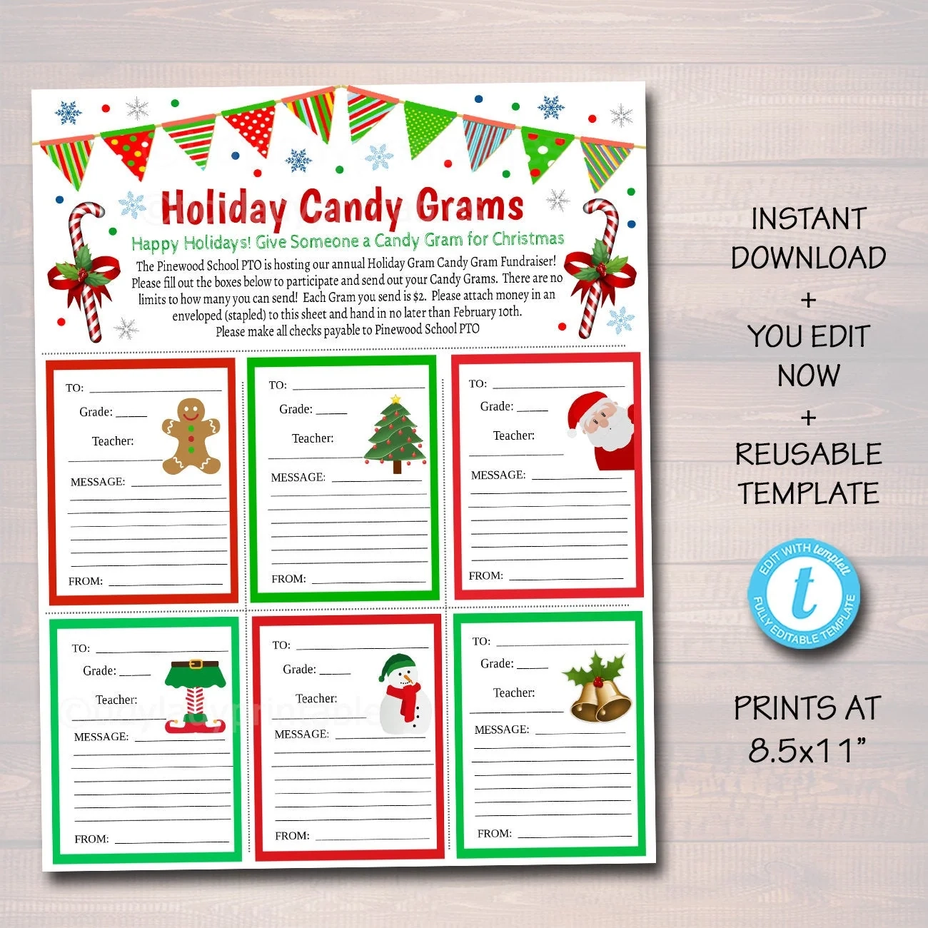 Christmas Candy Gram Flyer Holiday 738399000