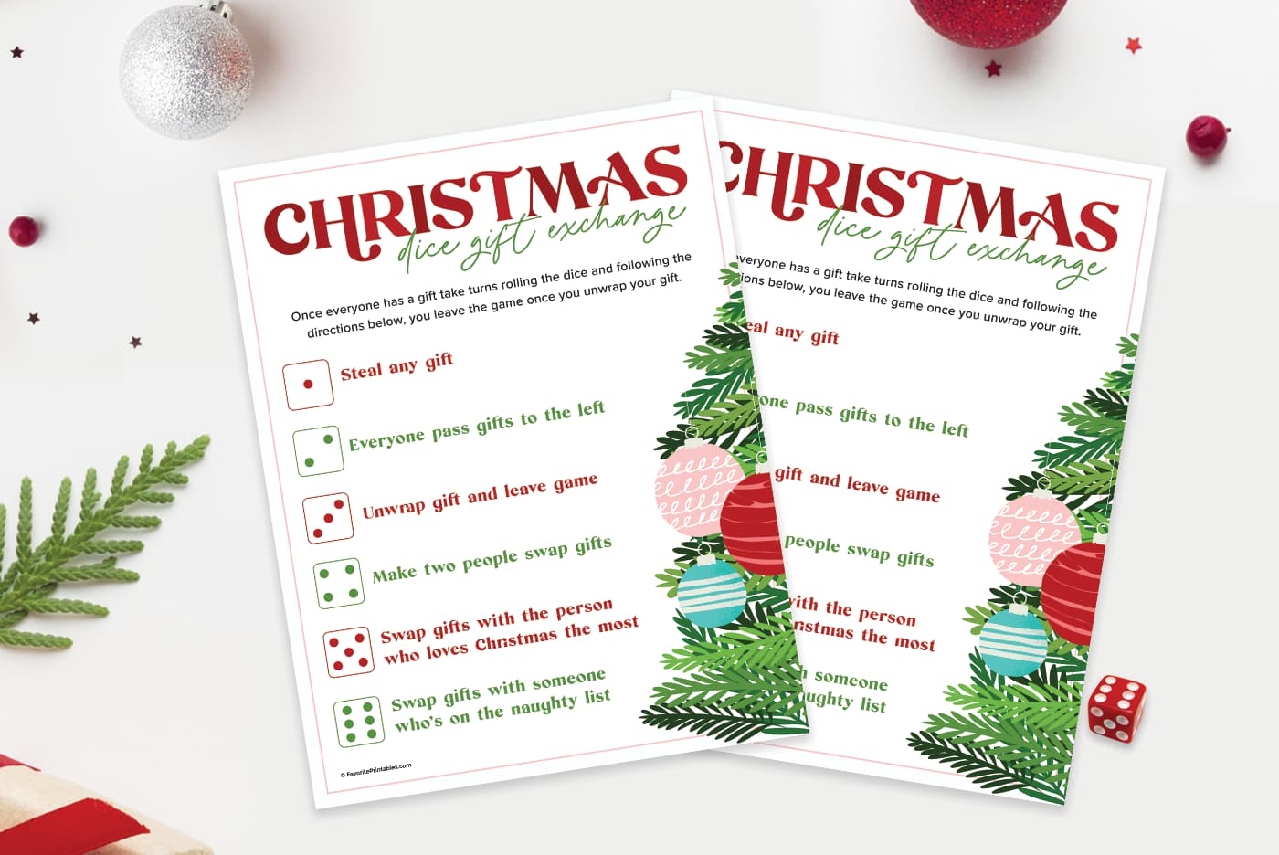 pass the gift christmas game free printable