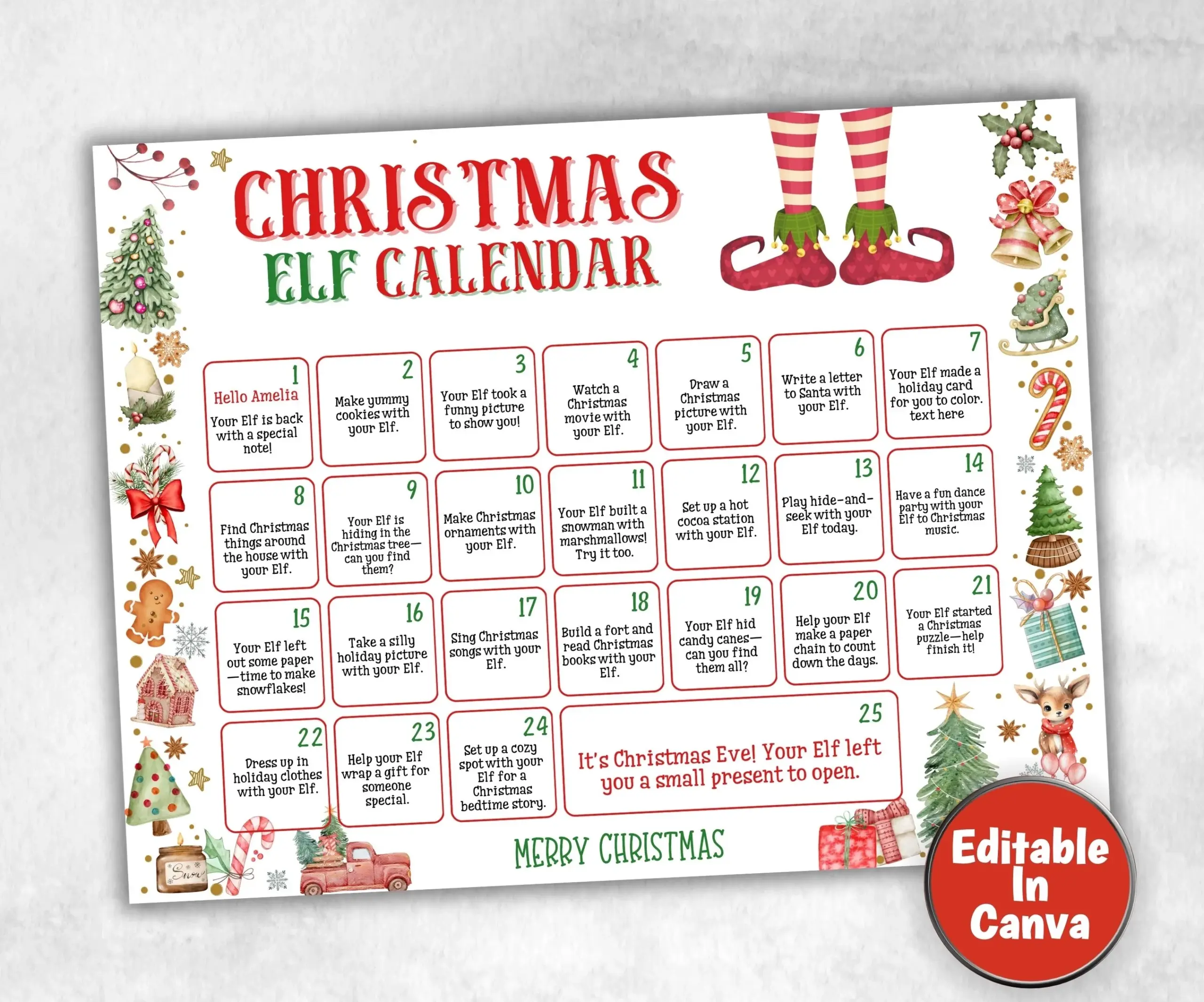 Christmas Elf Countdown Christmas 34438 Christmas Elf Countdown Christmas 34438