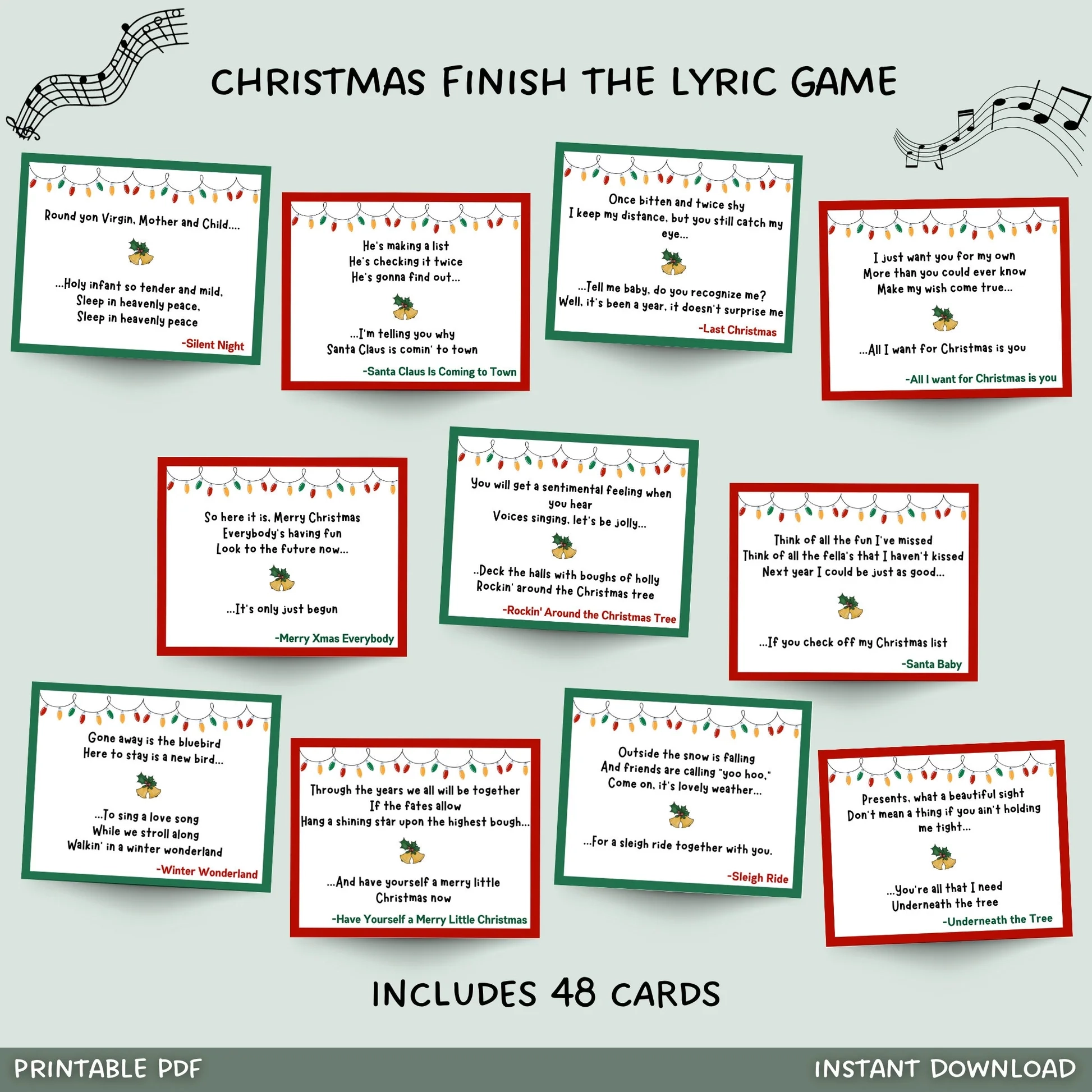 Christmas Finish The Lyric Game 45708