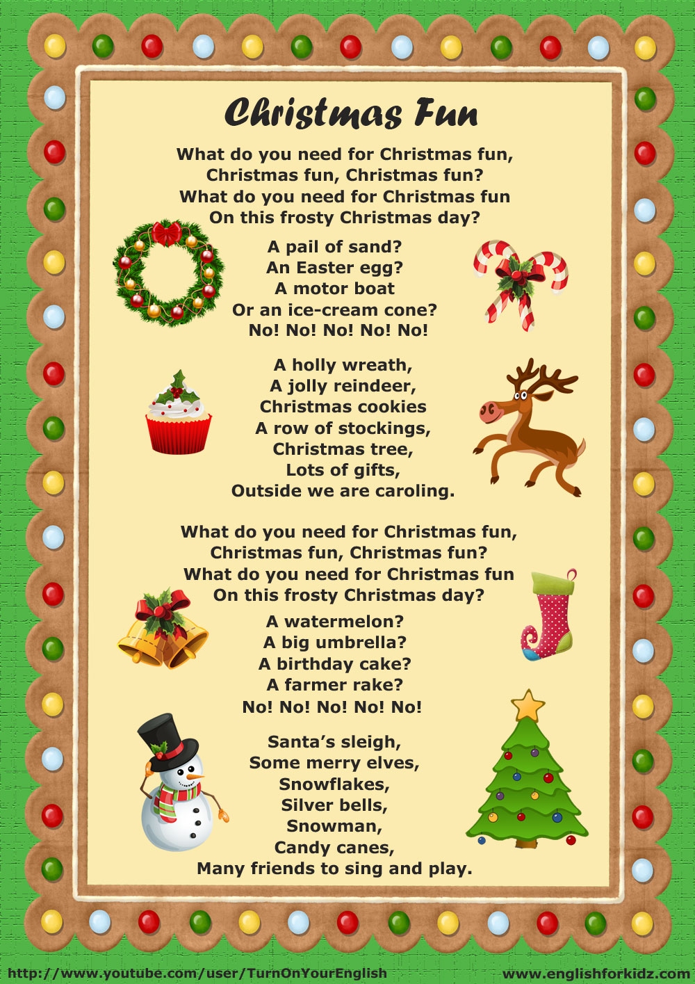 Christmas Fun Song For Kids