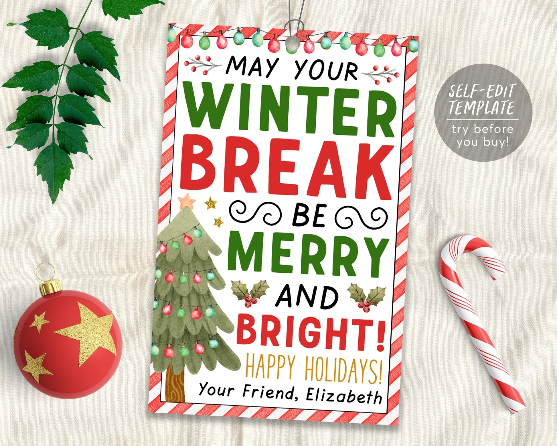 christmas tags free printable editable
