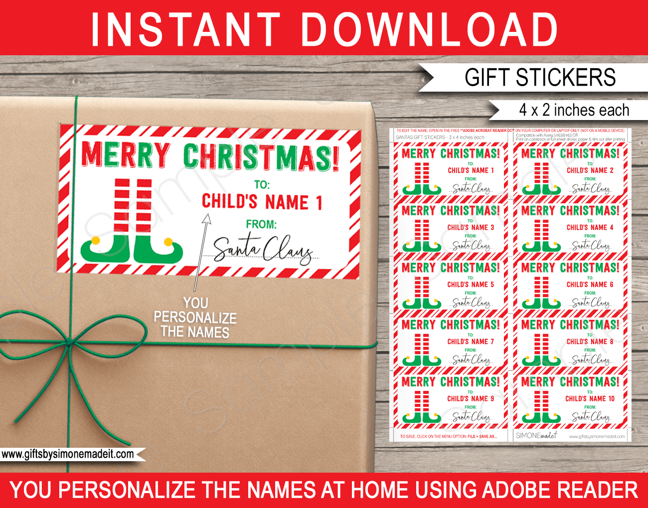 Christmas Gift Tags Template