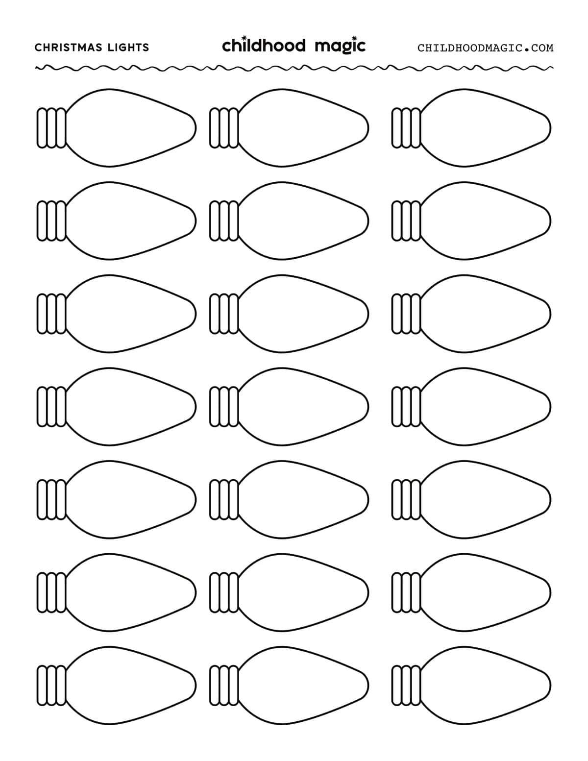 Christmas Light Template Free Printable Outline Christmas Light Template Free Printable Outline