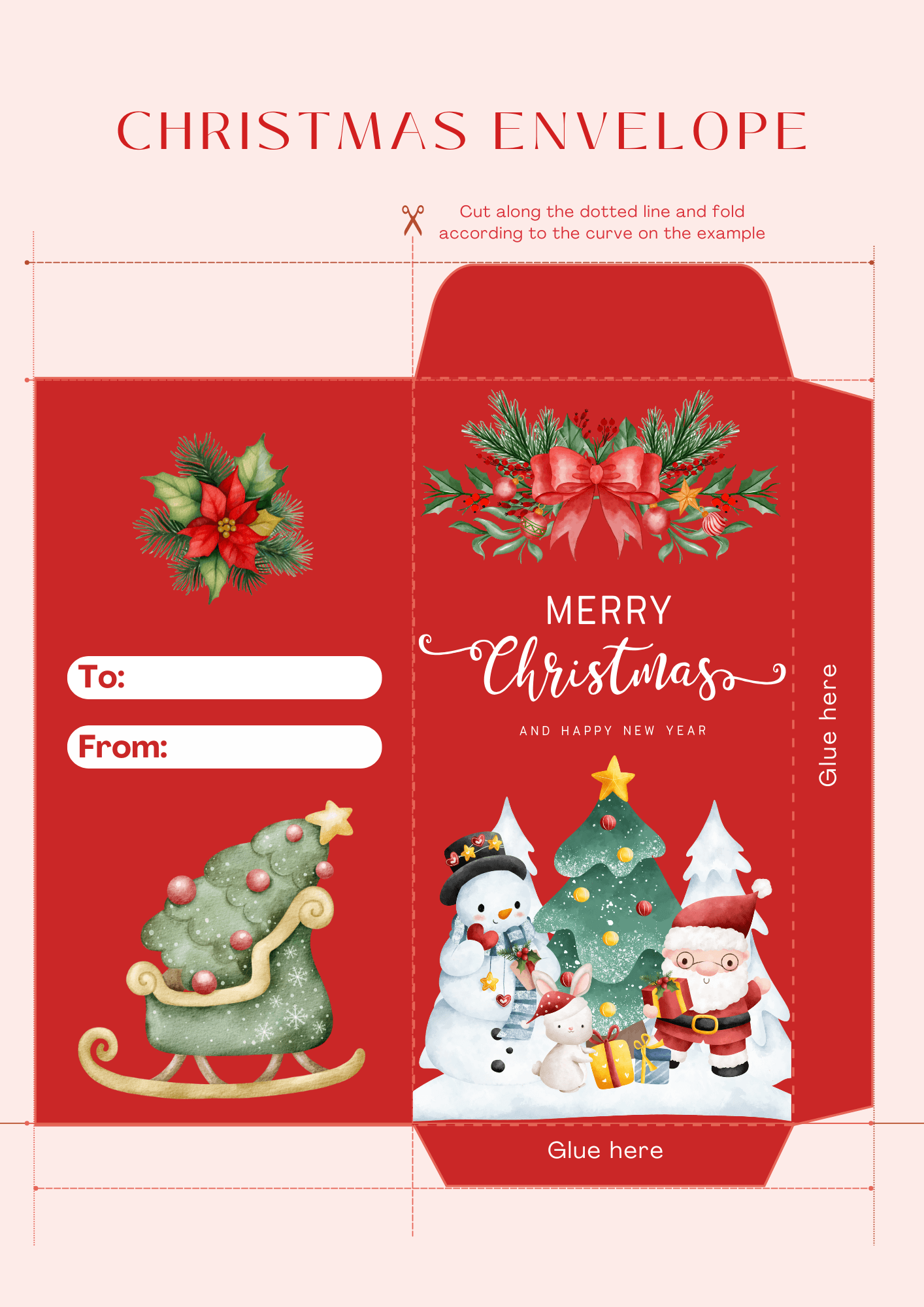 Christmas Money Envelope Template