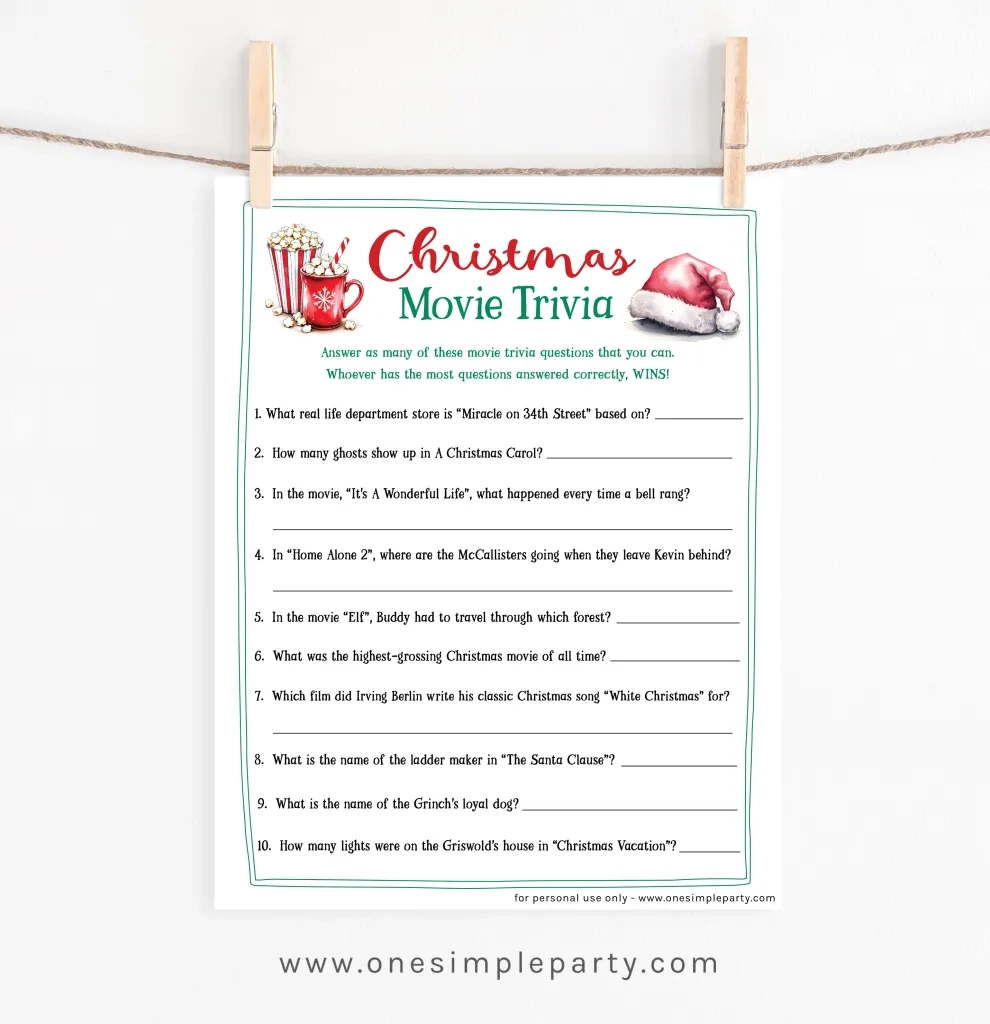 christmas vacation trivia questions and answers printable