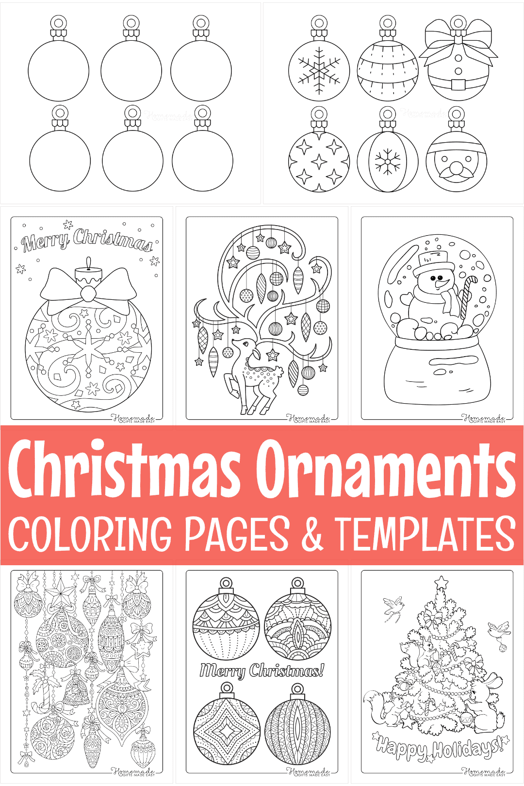 Christmas Ornaments Coloring Pages