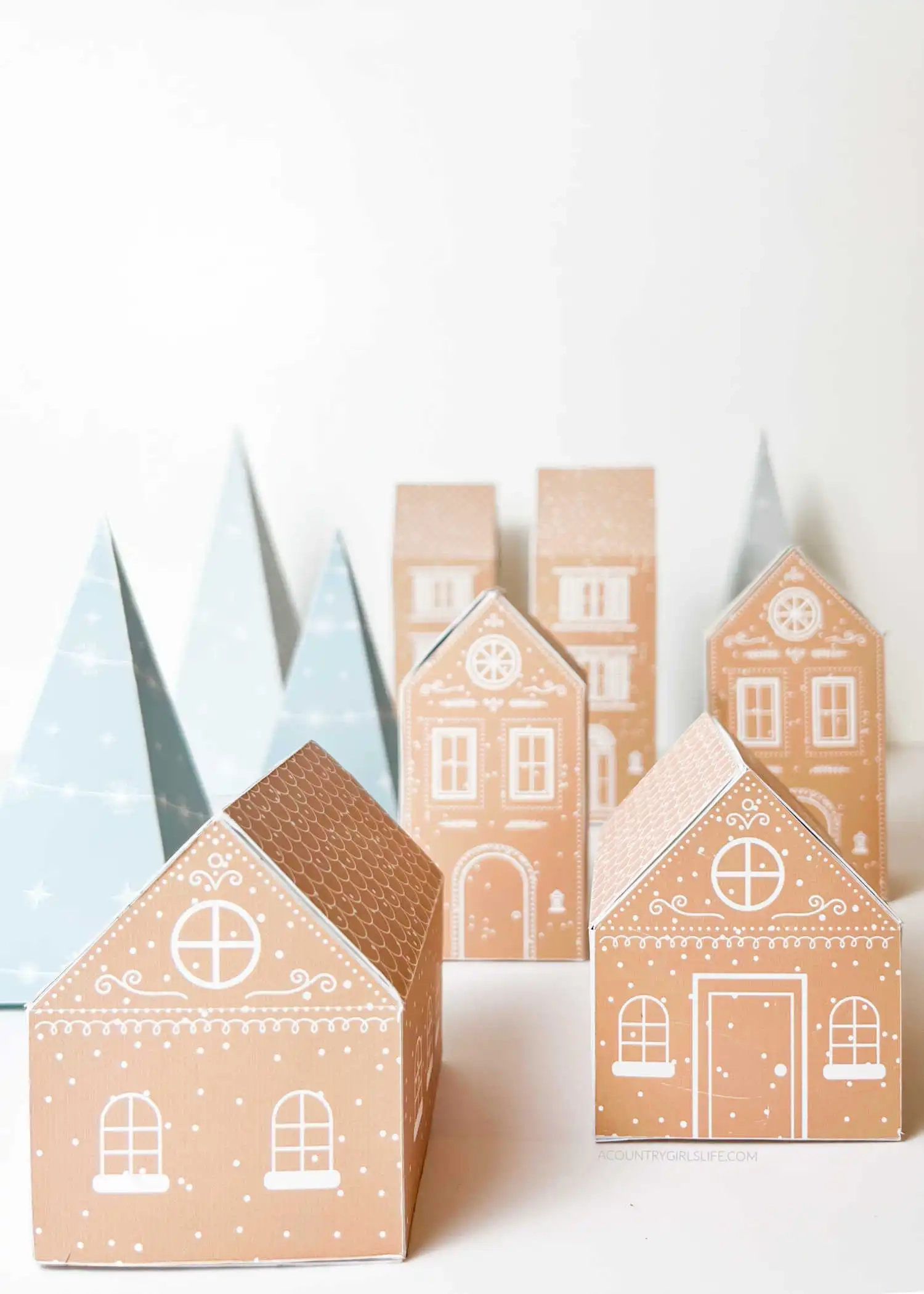 printable christmas village template