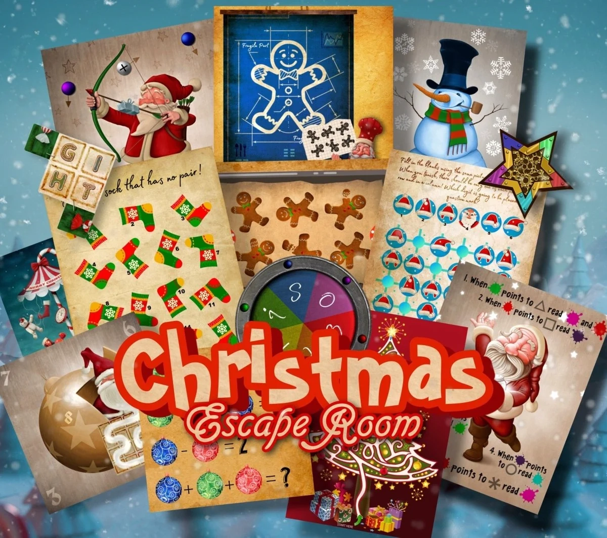 Christmas Printable Escape Room For Kids Christmas Printable Escape Room For Kids